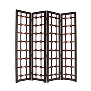 84" X 84" Brown Woood Screen-Room Dividers-DECOROLALA