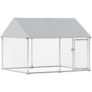 Chenil extérieur pour chiens avec housse imperméable et anti-UV, cadre à raccordement rapide, serrure sécurisée pour petits et moyens chiens
