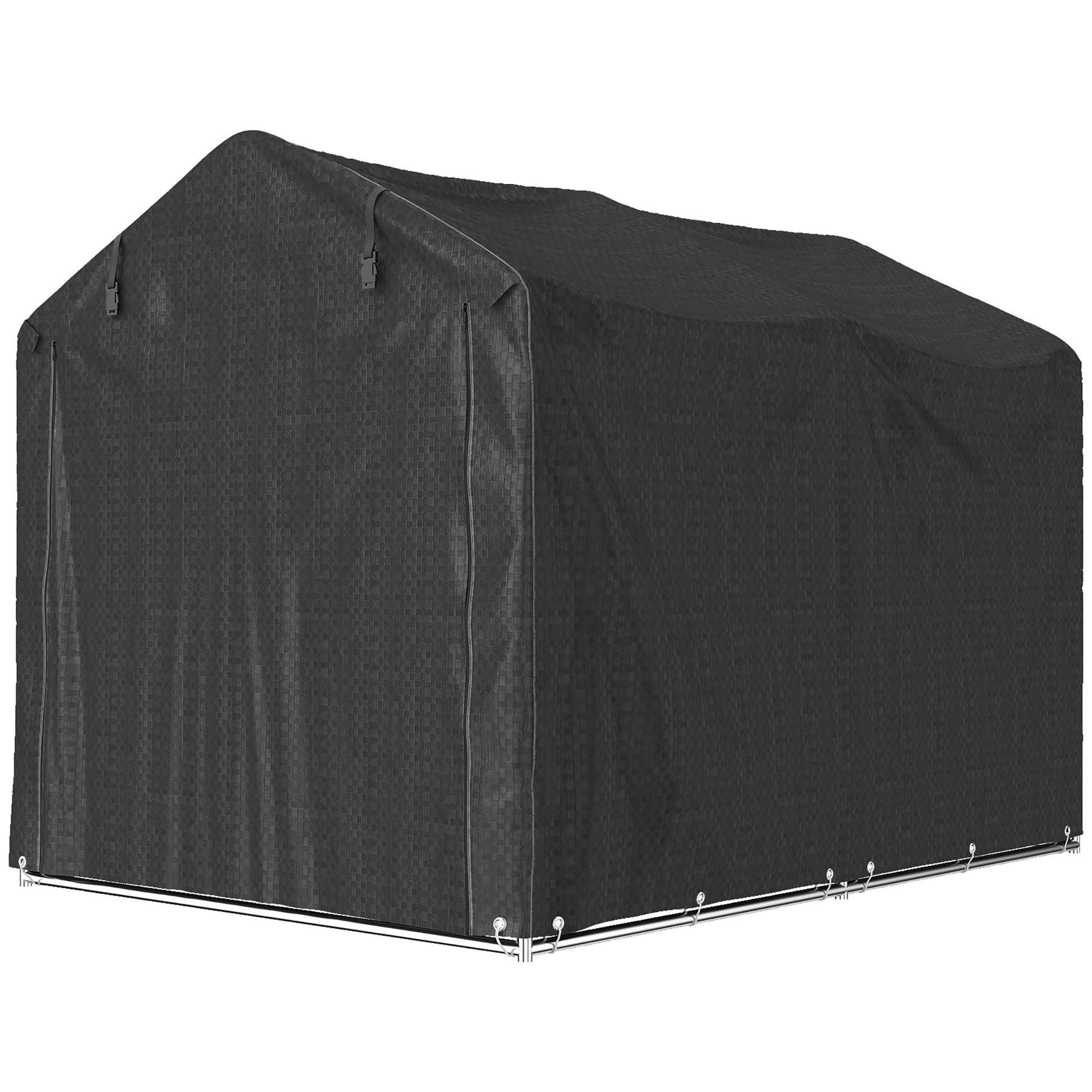 87" Outdoor Bike Storage Shed - Black Portable Tent-Patio & Garden > Lawn & Garden > Sheds > Portable Shed-DECOROLALA