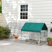 87" Small Animal Cage with UV Shade Roof - Green Steel Wire-Small Animals-DECOROLALA