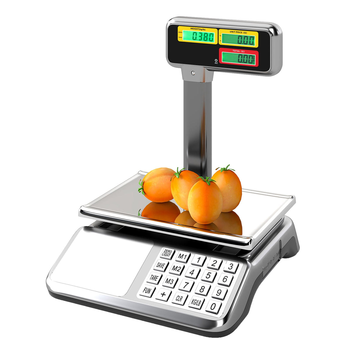 88lb Price Computing Scale with Pole Dual LCD Display Digital Commercial Food Scale-Kitchen Tools-DECOROLALA