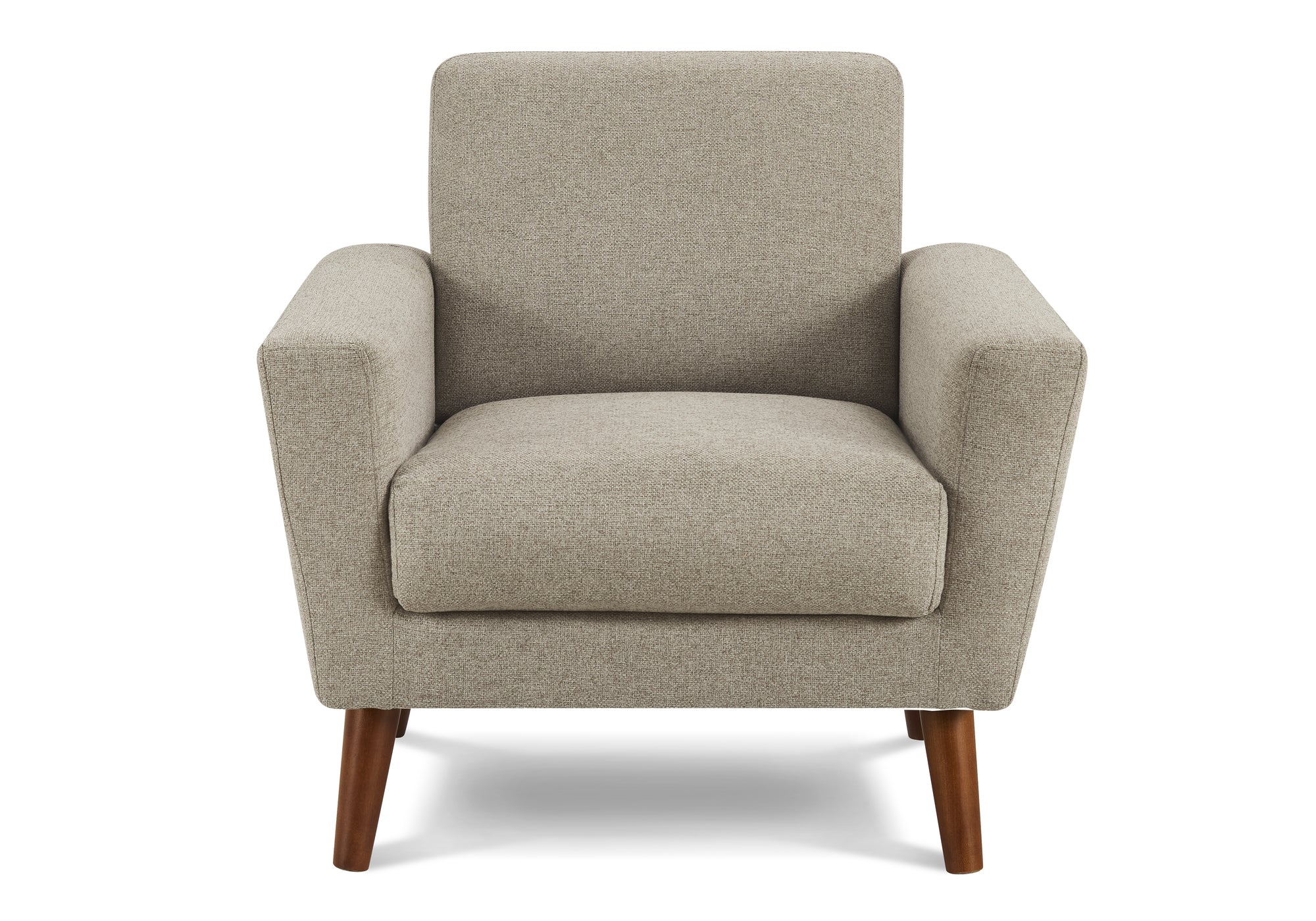 Mid Century Modern 34" Upholstered Accent Chair - Light Brown