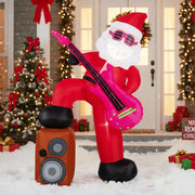 8.4 ft Inflatable Santa Claus with Sound-synced Light Effect and LED Lights-Christmas Decorations & Accessories-DECOROLALA