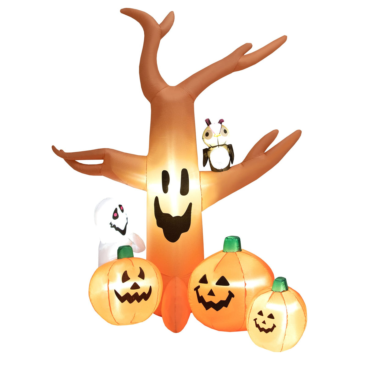 8ft Halloween Inflatable Dead Tree with Ghosts and LED Lights-Halloween-DECOROLALA