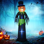 8ft Halloween Inflatable Pumpkin Ghost with LED Lights-Home Furnishings > Holiday & Seasonal > Halloween Decorations-DECOROLALA
