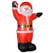 8ft Inflatable Christmas Santa Claus with Candy Cane, Blow-Up Outdoor LED Yard Display for Lawn Garden Party-Home Furnishings > Holiday & Seasonal > Christmas Decorations > Christmas Inflatables-DECOROLALA