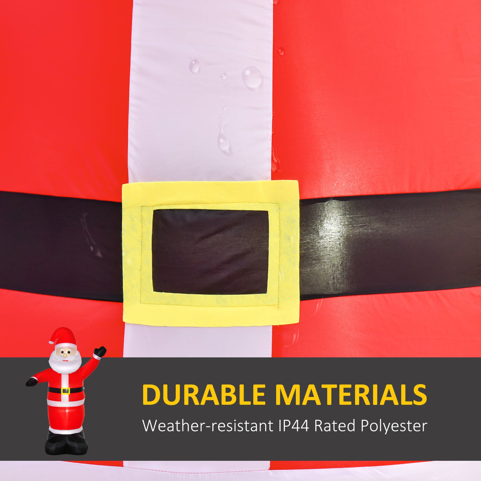 8ft Inflatable Waving Santa Claus - Outdoor LED Christmas Display-Home Furnishings > Holiday & Seasonal > Christmas Decorations > Christmas Inflatables-DECOROLALA