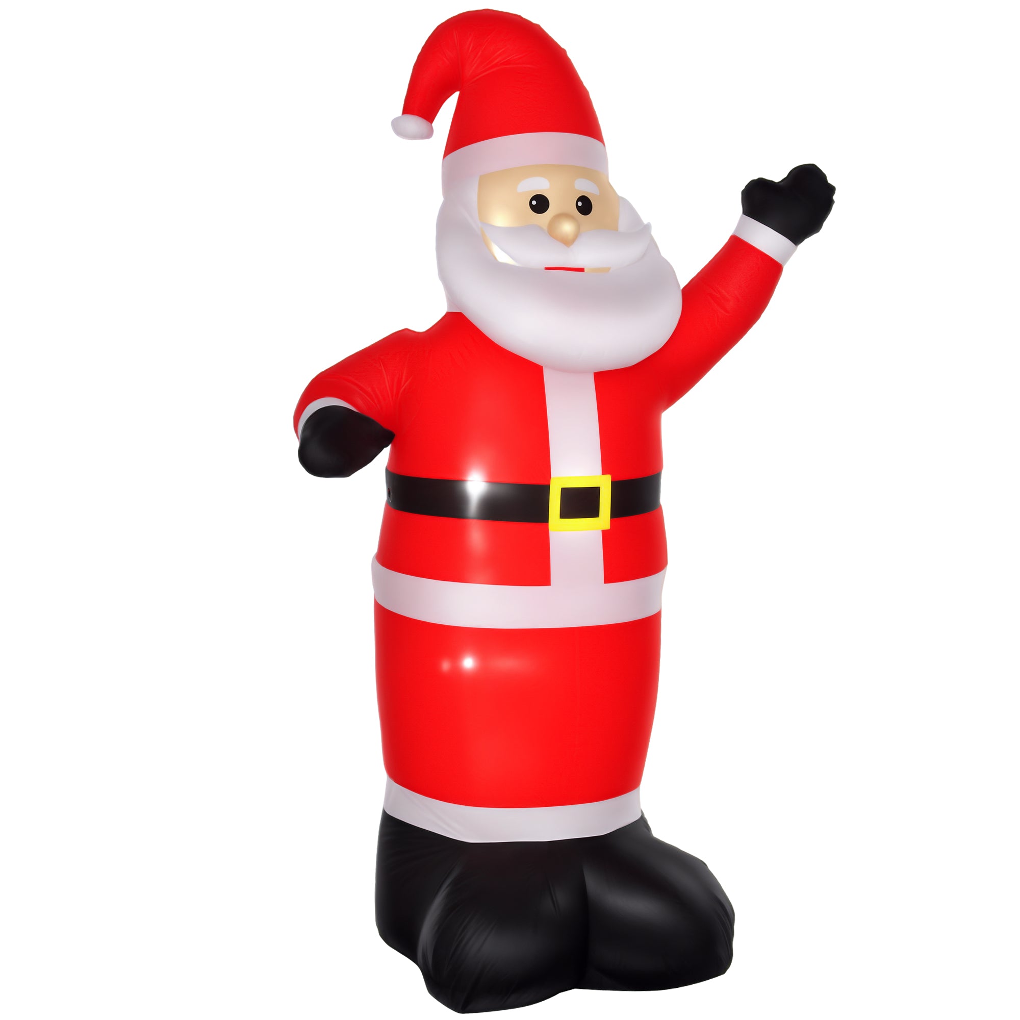 8ft Inflatable Waving Santa Claus - Outdoor LED Christmas Display-Home Furnishings > Holiday & Seasonal > Christmas Decorations > Christmas Inflatables-DECOROLALA