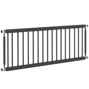 26"-37" Dog Gate, Adjustable Pet Gate, Fits 14" Tall with 2 Extension, Pressure Mount Kit for Stairs and Doorways, Black