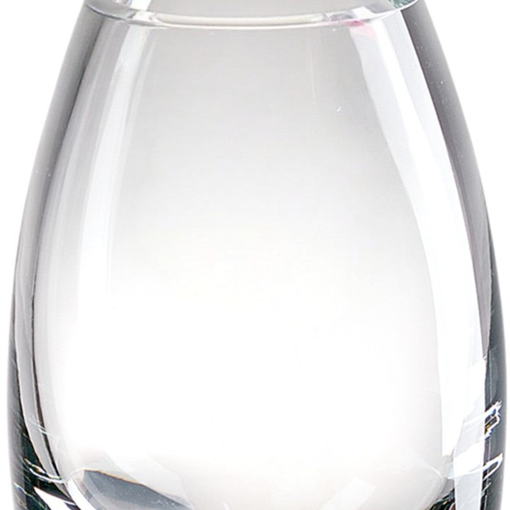 9" Clear Oval Lead Free Crystal Table Vase-Vases-DECOROLALA