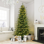9 Feet Pre-Lit Artificial Christmas Tree with Warm White LED Lights-Christmas Trees-DECOROLALA
