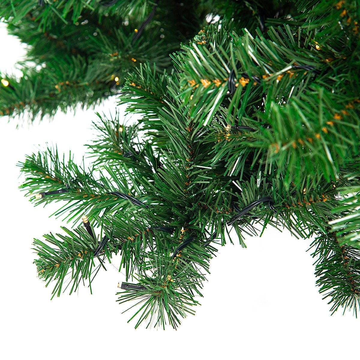 9 Feet Pre-Lit PVC Artificial Christmas Tree with 700 LED Lights-Christmas Trees-DECOROLALA