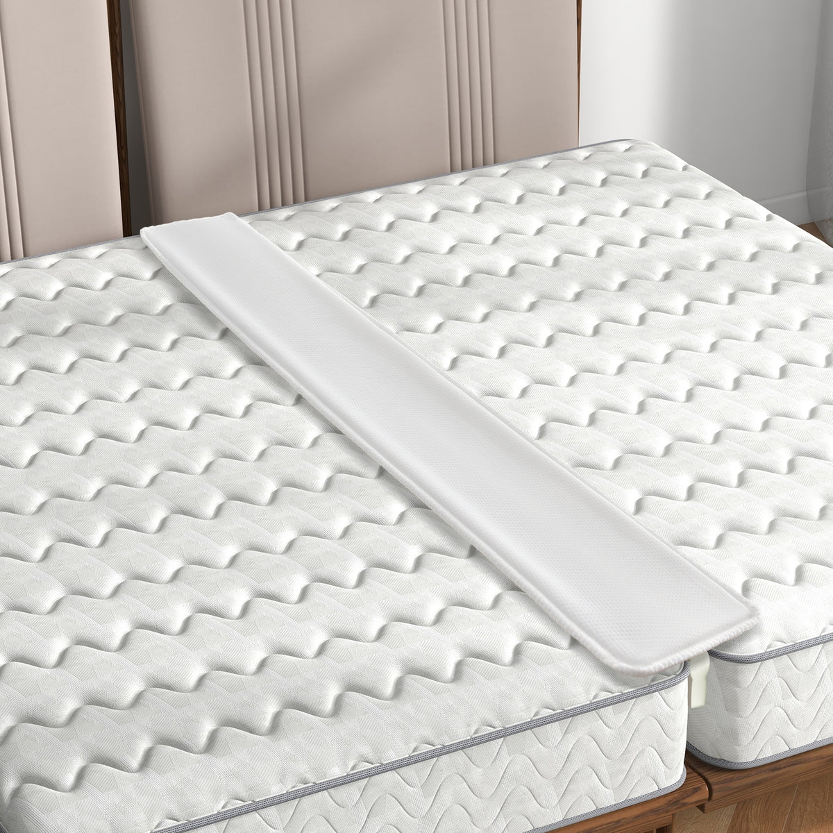 9 Inch Wide Bed Bridge Twin to King Converter Kit with Strap-Mattresses-DECOROLALA