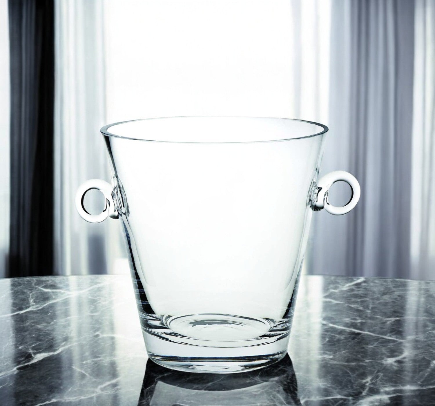 9 Mouth Blown European Glass Ice Bucket Or Cooler-Barware and Drinkware-DECOROLALA