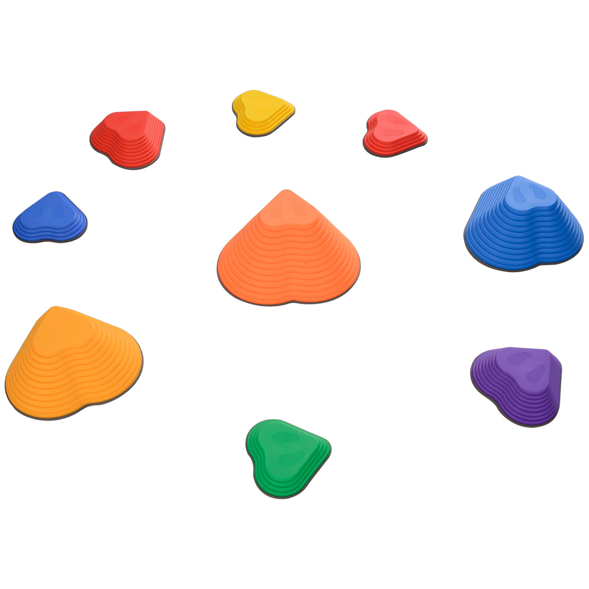 9PCs Non-Slip Stackable Kids Stepping Stones, Heart-Shaped-Toys & Games > Baby & Toddler Toys > Kids Gym & Playmats-DECOROLALA