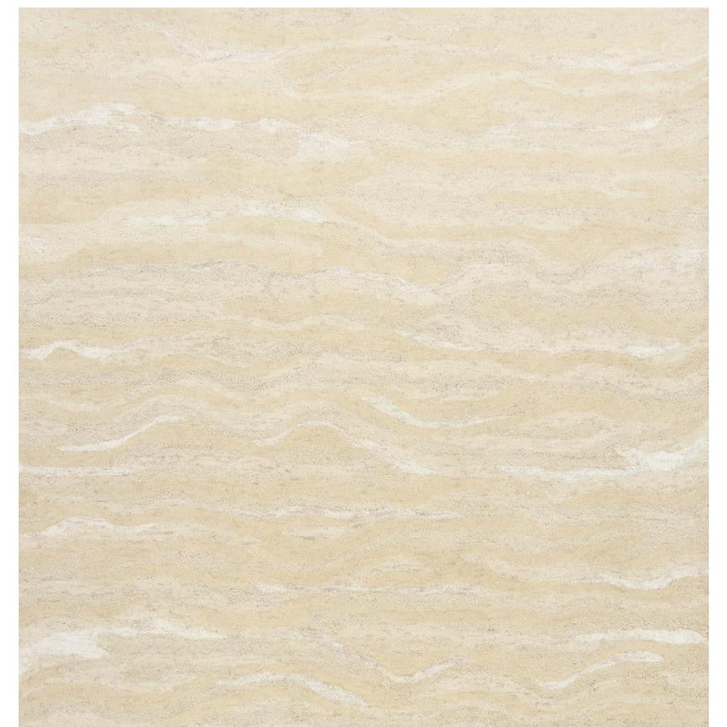 9' X 12' Beige And Ivory Abstract Hand Tufted Area Rug-Area Rugs-DECOROLALA