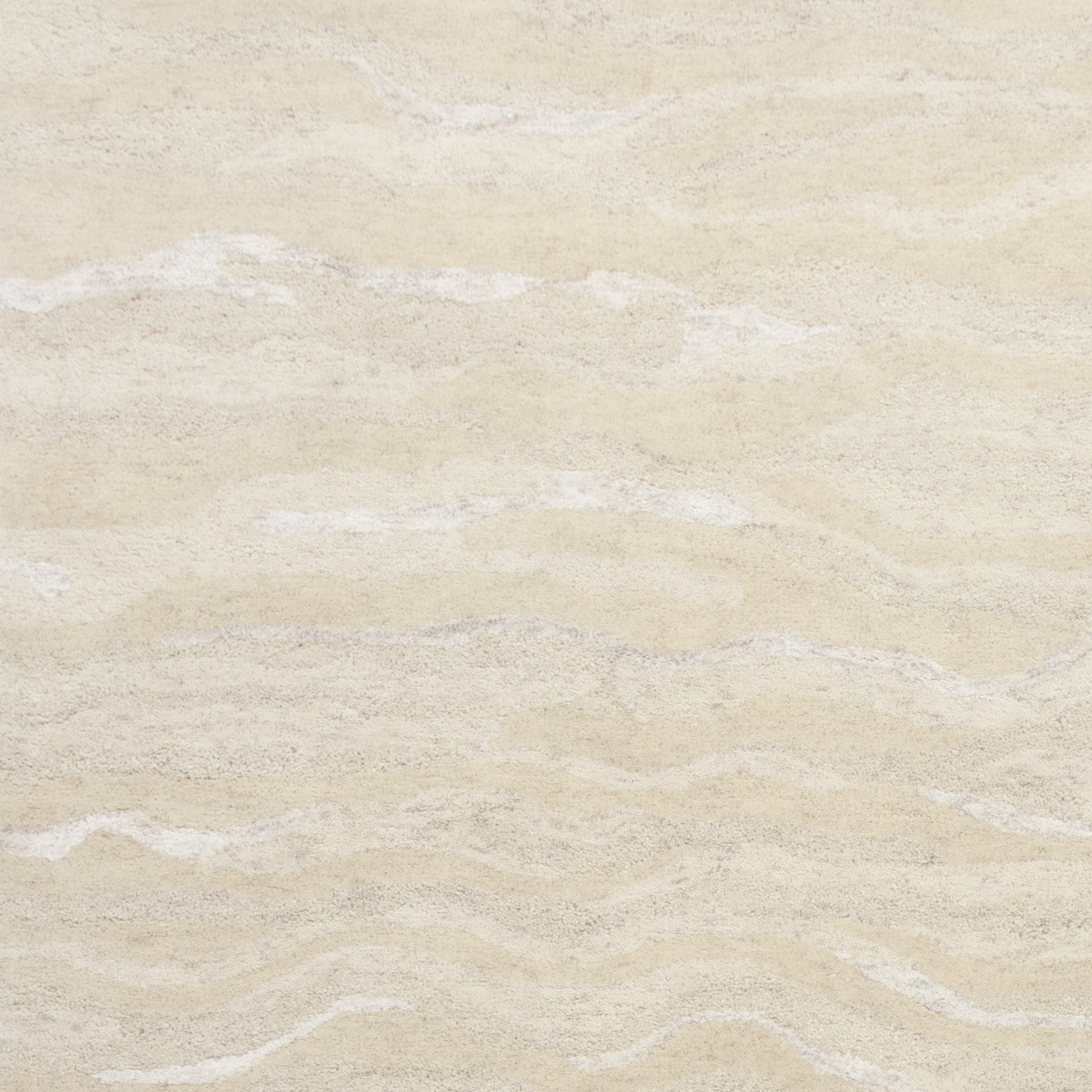 9' X 12' Beige And Ivory Abstract Hand Tufted Area Rug-Area Rugs-DECOROLALA