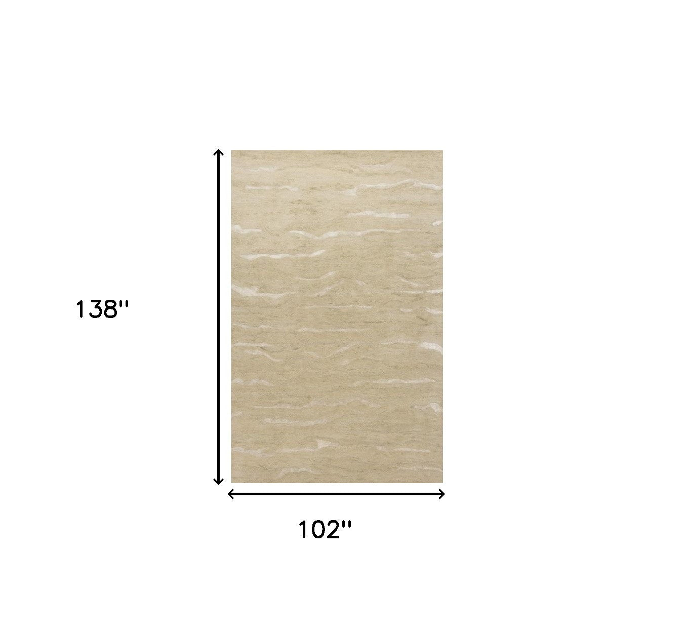 9' X 12' Beige Wool Hand Tufted Area Rug-Area Rugs-DECOROLALA
