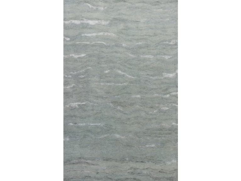 9' X 12' Slate Gray And Ivory Wool Abstract Hand Tufted Area Rug-Area Rugs-DECOROLALA