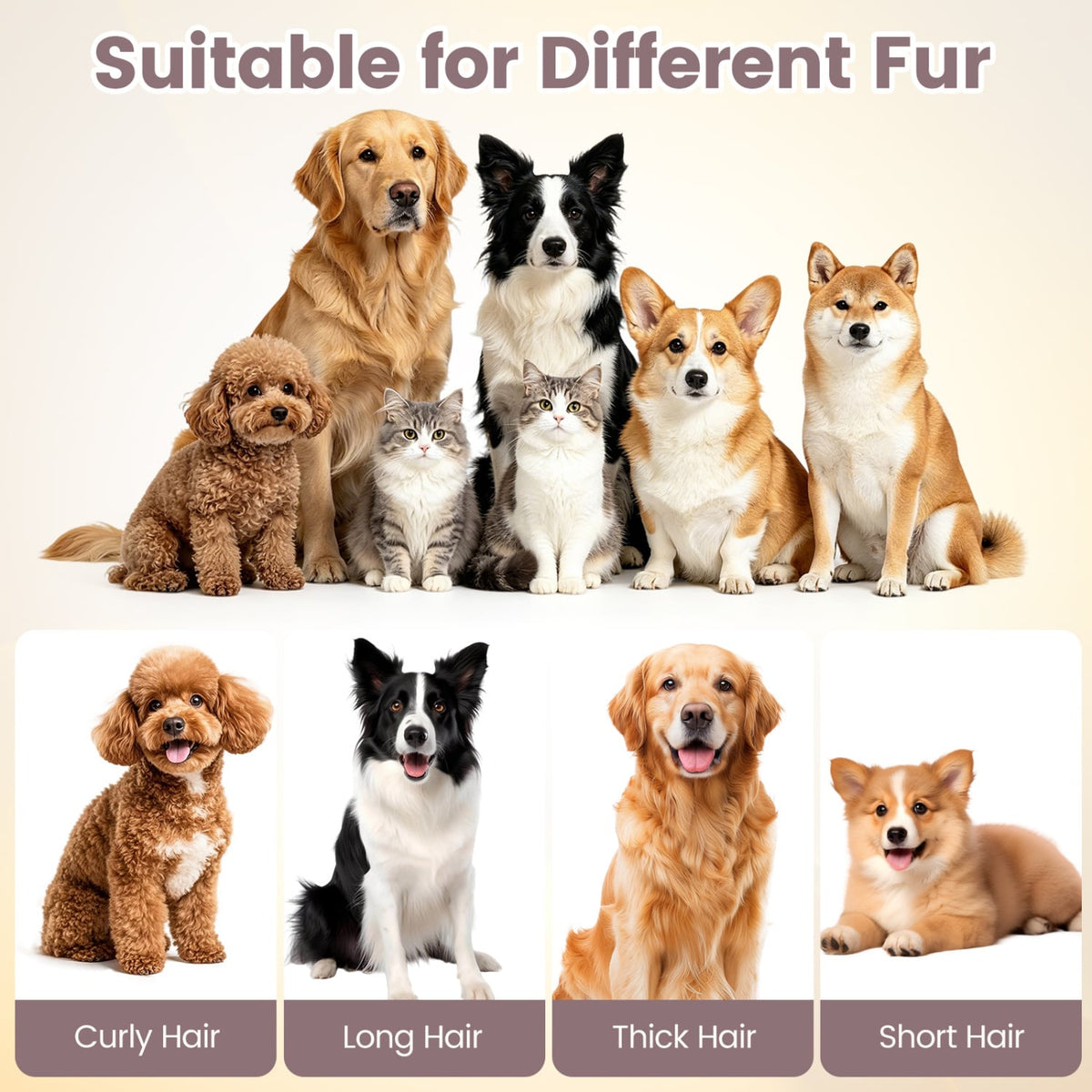9-in-1 Dog Grooming Vacuum Kit for Shedding with 3 Suction Modes and Clippers for Dogs and Cats Home Cleaning-Vacuum Cleaners-DECOROLALA
