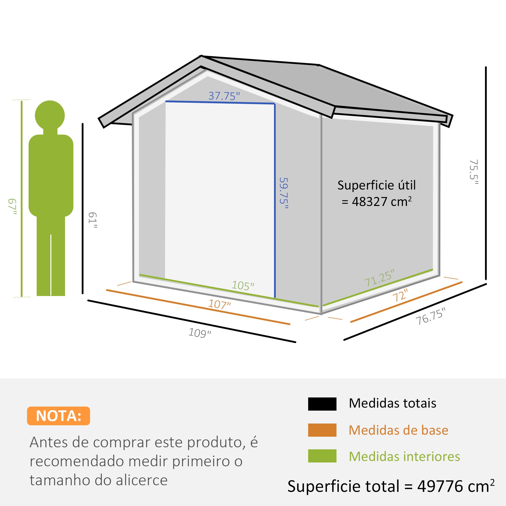9' x 6.4' Metal Garden Storage Shed with Floor - Grey-Patio & Garden > Lawn & Garden > Sheds-DECOROLALA