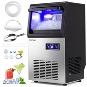90 LBS/24H Commercial Nugget Ice Maker with Self-Cleaning-Ice Makers-DECOROLALA