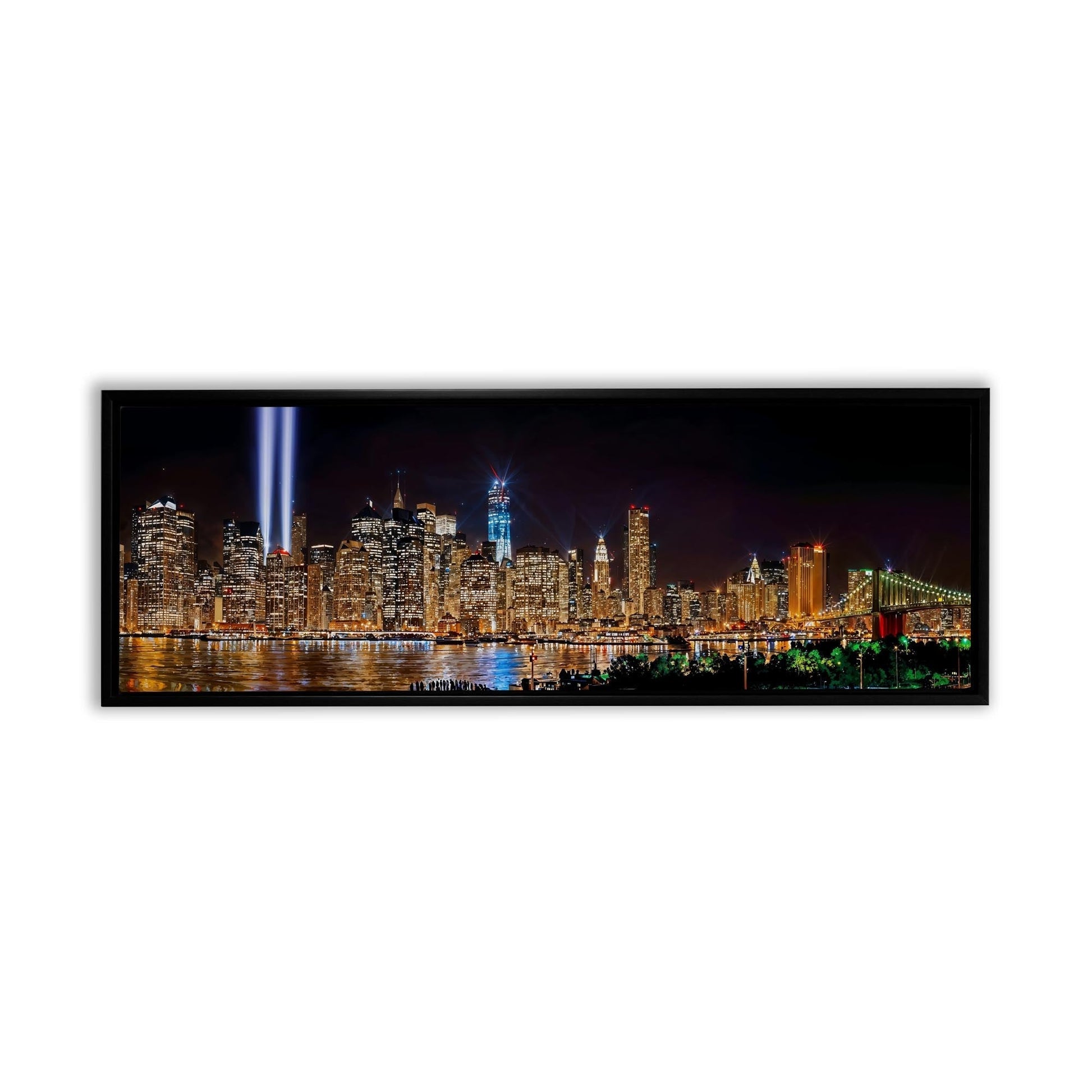 9/11 Tribute Light Canvas Wall Art 72x24 Inches-Wall Art-DECOROLALA