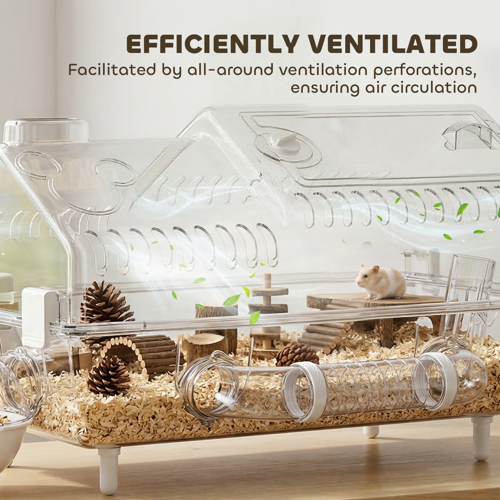 8 in 1 Hamster Cage with All Accessories for Dwarf Hamster, 21.5" x 11.8" x 12.6"