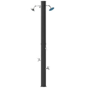 9.2 Gallon Solar Heated Outdoor Shower - 7.1ft Black-DECOROLALA