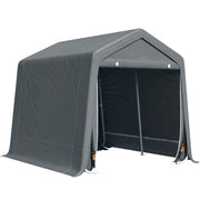 9.2' x 7.9' Garden Storage Tent - Dark Grey Metal Frame-DECOROLALA