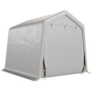 9.2' x 7.9' Garden Storage Tent Shelter - Light Grey-Patio & Garden > Lawn & Garden > Sheds > Portable Shed-DECOROLALA