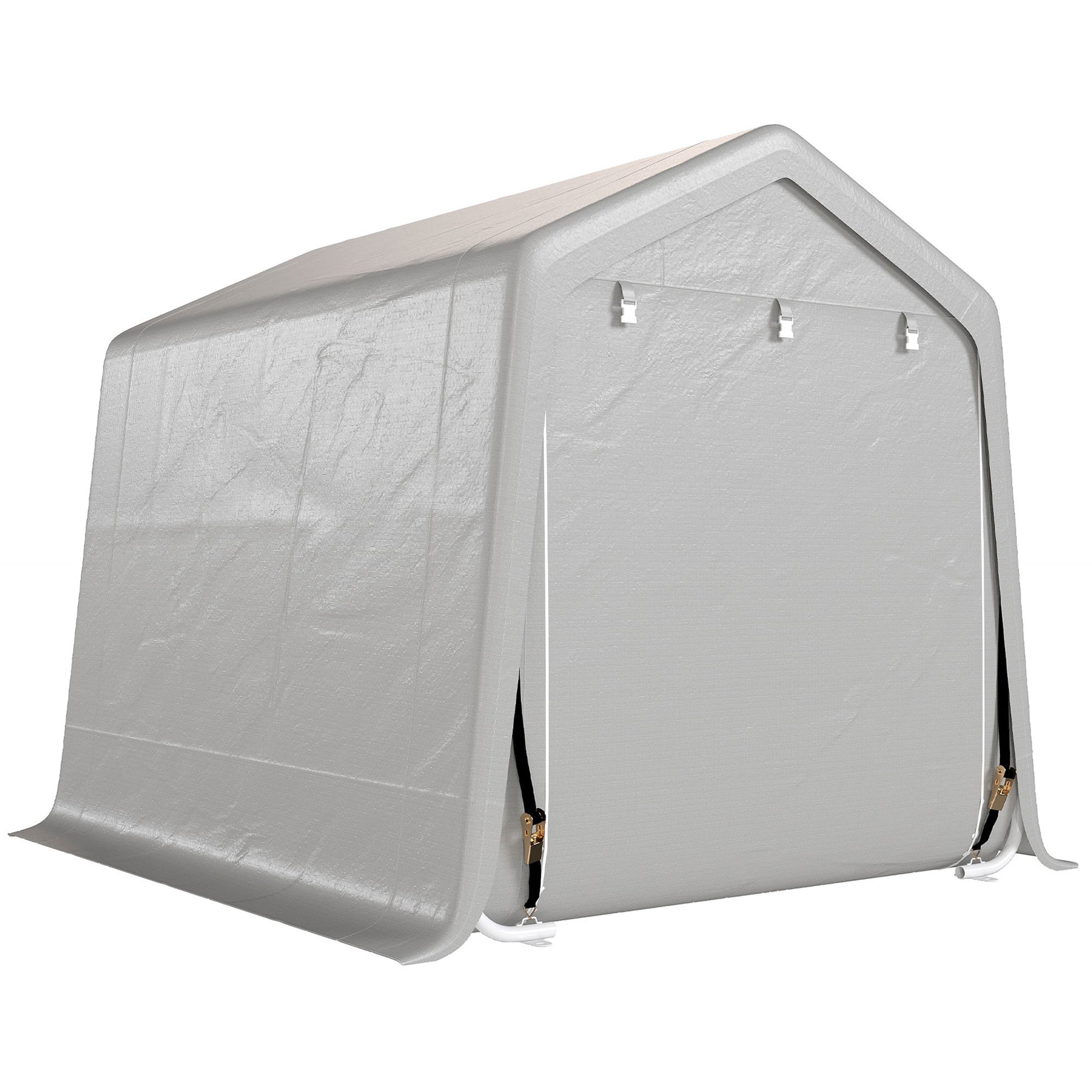 9.2' x 7.9' Garden Storage Tent Shelter - Light Grey-Patio & Garden > Lawn & Garden > Sheds > Portable Shed-DECOROLALA