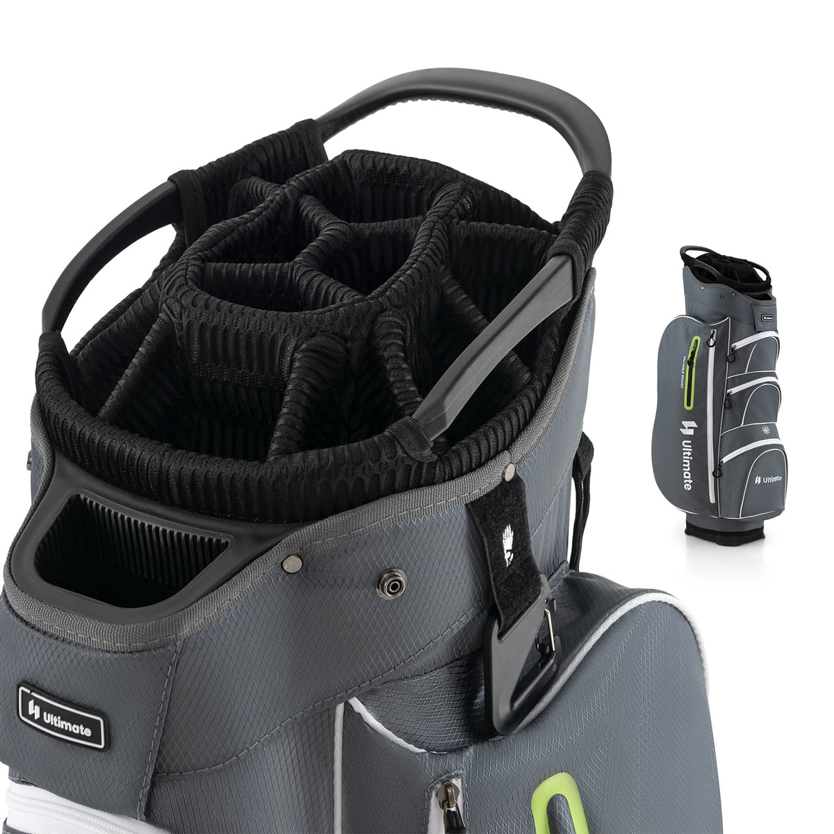 9.5 Inch Lightweight Golf Cart Bag with 15 Way Top Dividers-Green-Golf-DECOROLALA