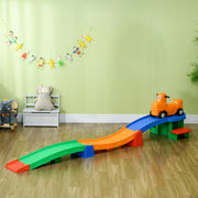 9.8 ft Up and Down Roller Coaster for Kids, Thrill 4 Pieces Toddler Roller Coaster Ride on Toy with Side Steps, Sliding Car with Handles, for 2-5 Years Old-Toys & Games > Baby & Toddler Toys > Riding & Rocking Toys > Push Cars for Toddlers-DECOROLALA