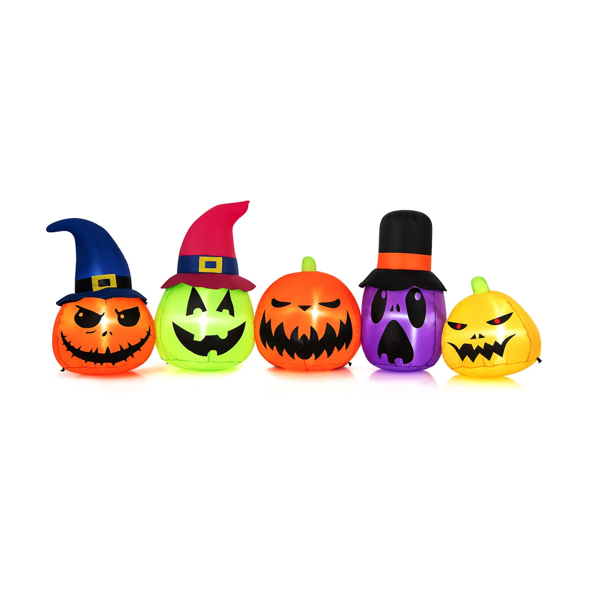 9ft Inflatable Pumpkin Patch Decoration with LED Lights - Polyester-Halloween-DECOROLALA