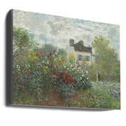 A Corner of the Garden with Dahlias (1873)-canvas-DECOROLALA