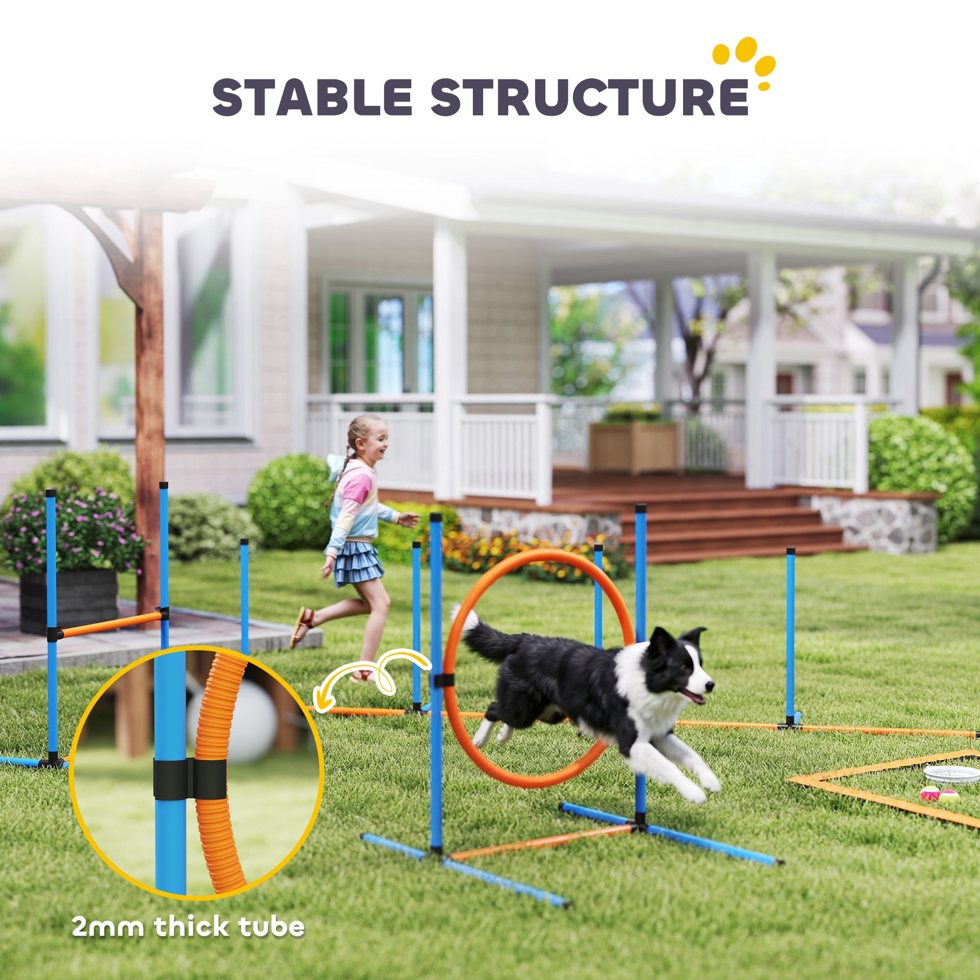 Dog Agility Training Equipment, 5PCS Dog Obstacle Course Starter Kit with Carrying Bag