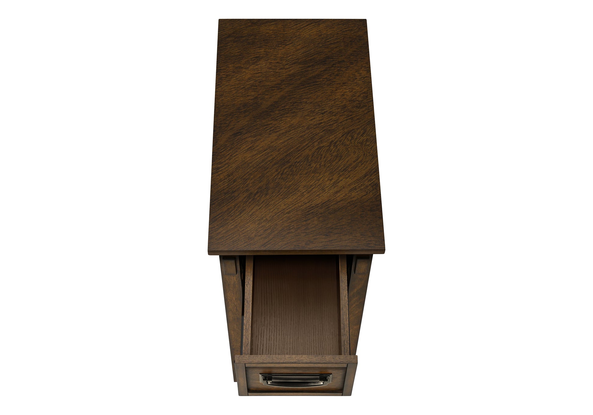 ACCENT TABLE - 24"H / BROWN WALNUT VENEER END TABLE-Accent Table-DECOROLALA