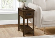 ACCENT TABLE - 24"H / BROWN WALNUT VENEER END TABLE-Accent Table-DECOROLALA
