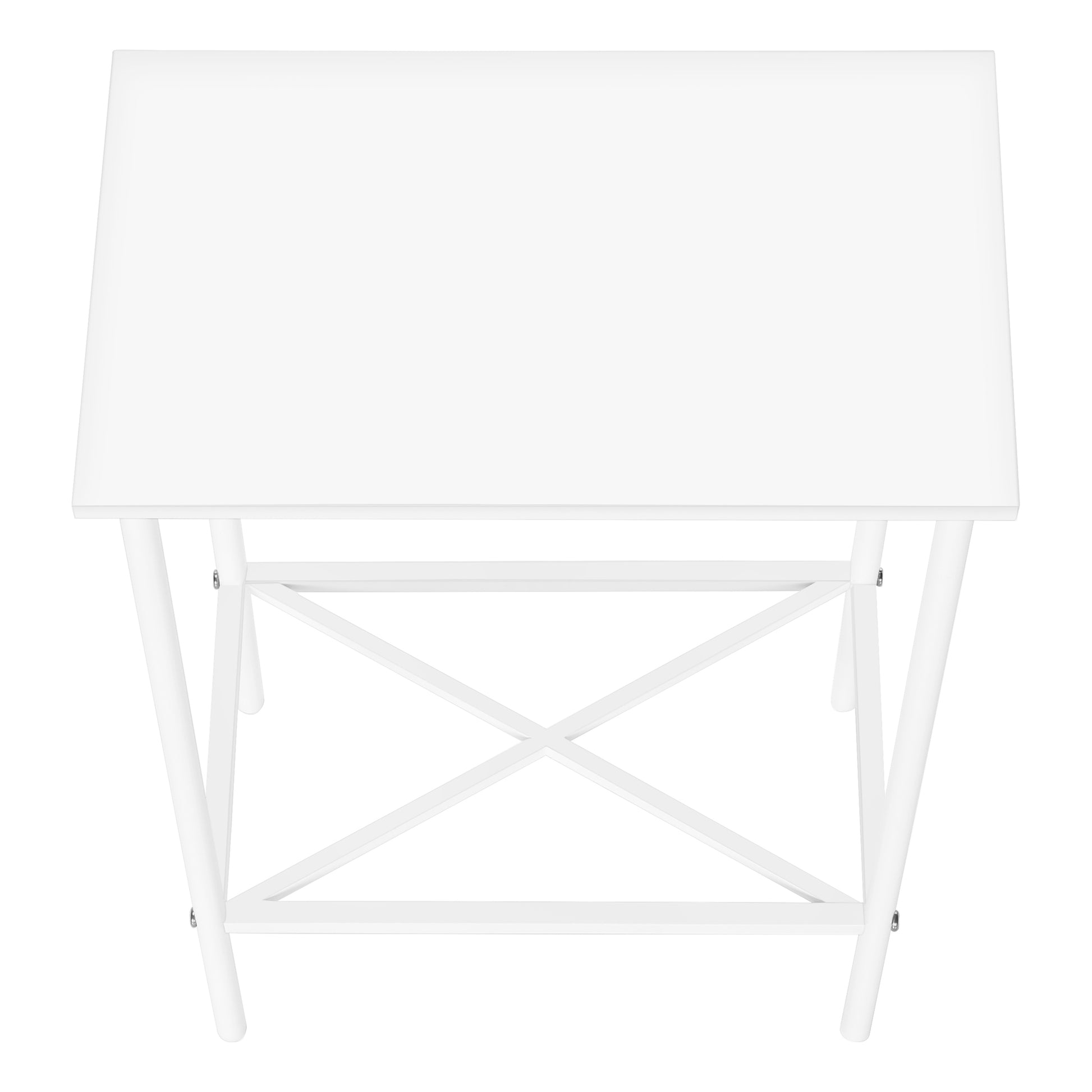 ACCENT TABLE - 24"H /WHITE / WHITE METAL-Accent Table-DECOROLALA