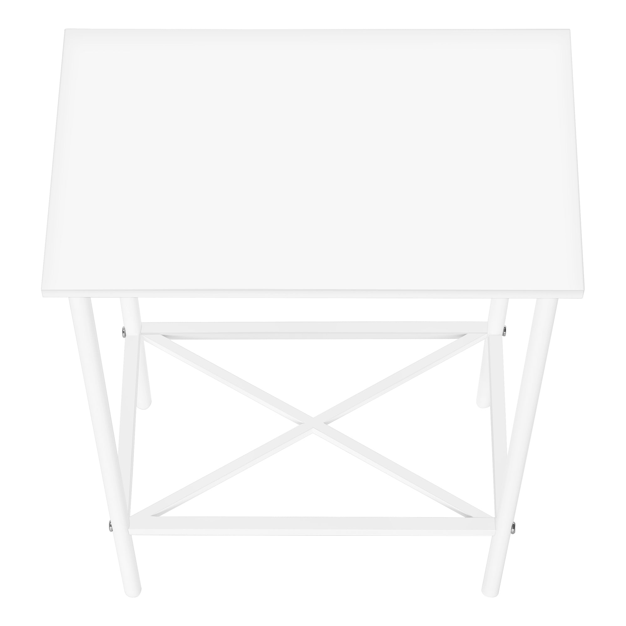 ACCENT TABLE - 24"H /WHITE / WHITE METAL-Accent Table-DECOROLALA
