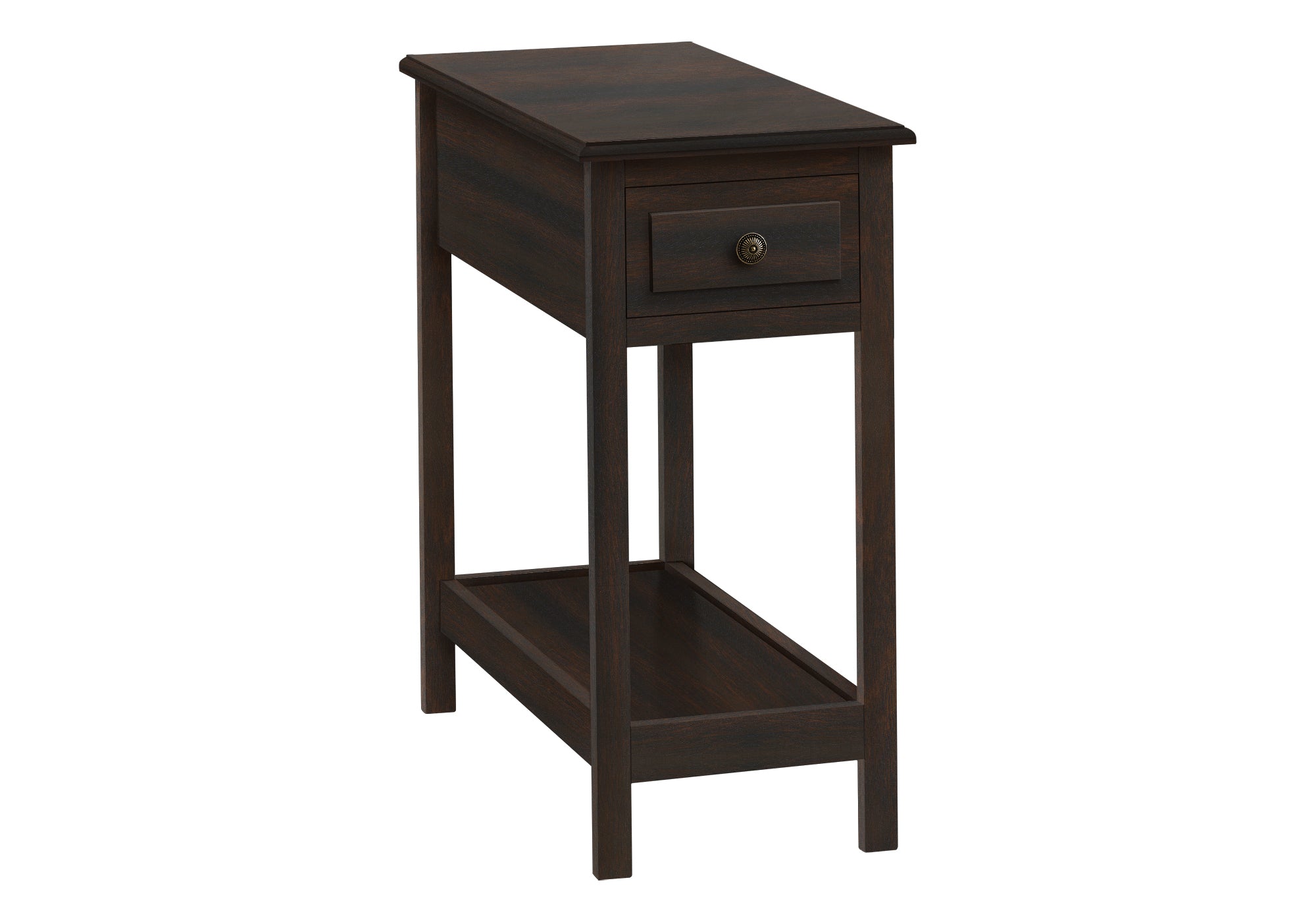 ACCENT TABLE - 25"H / DARK WALNUT VENEER END TABLE-Accent Table-DECOROLALA
