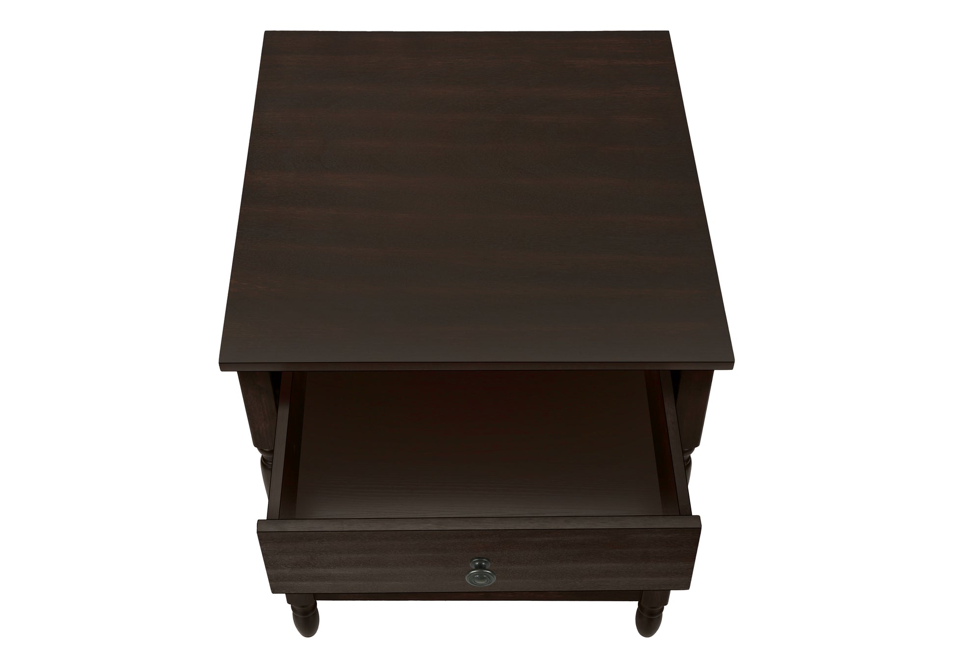 ACCENT TABLE - 25"H / DARK WALNUT VENEER END TABLE-Accent Table-DECOROLALA