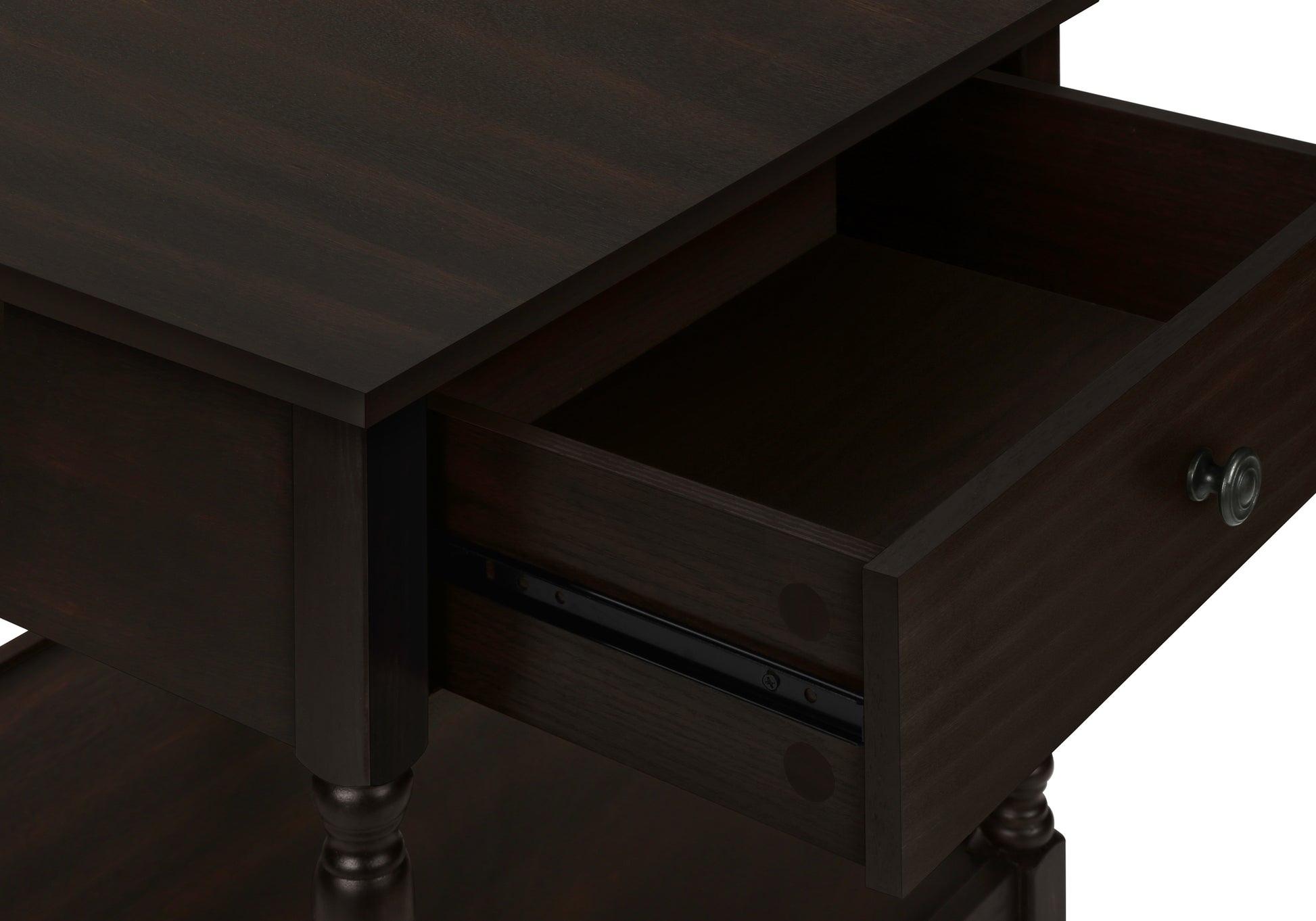ACCENT TABLE - 25"H / DARK WALNUT VENEER END TABLE-Accent Table-DECOROLALA