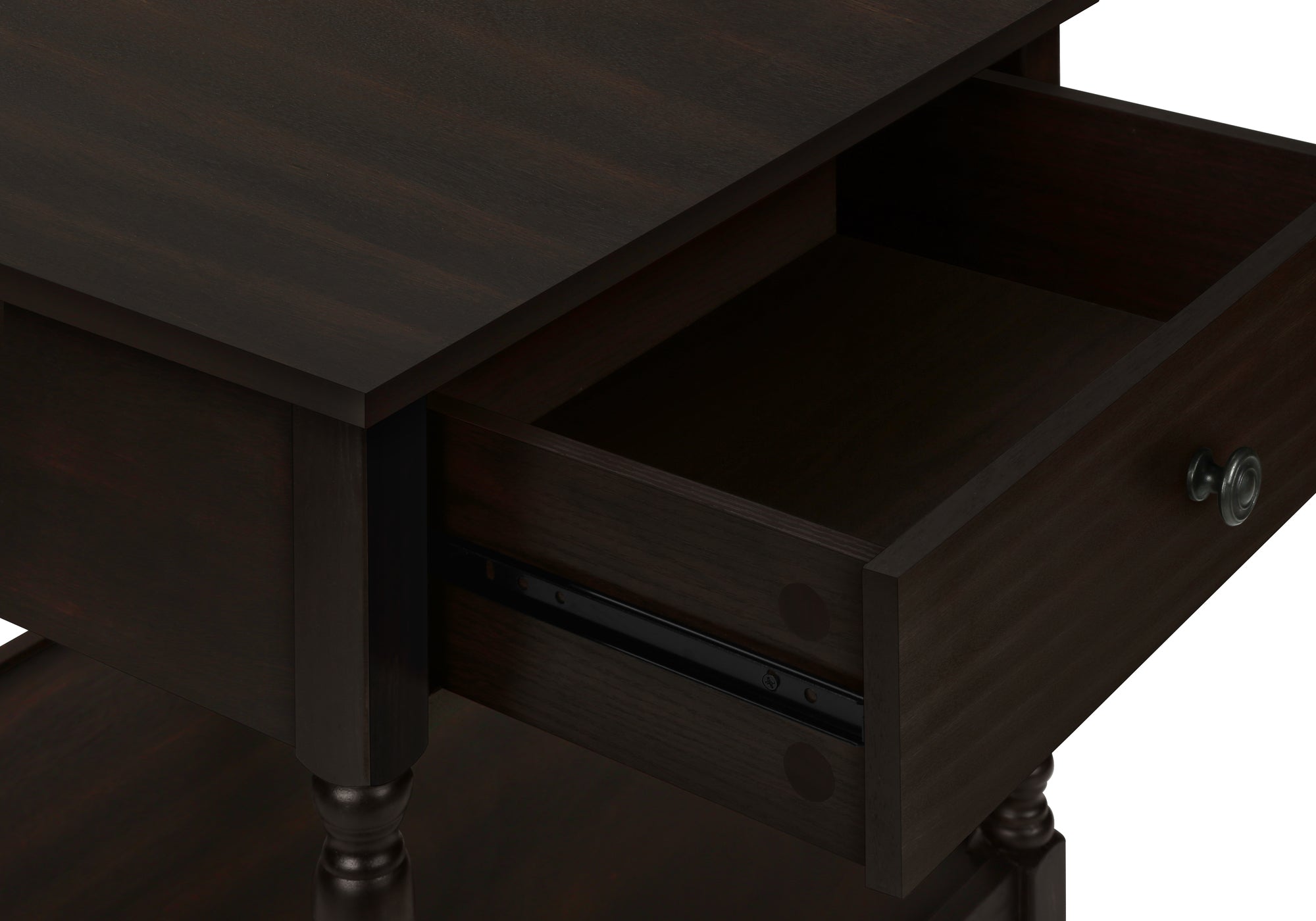 ACCENT TABLE - 25"H / DARK WALNUT VENEER END TABLE-Accent Table-DECOROLALA