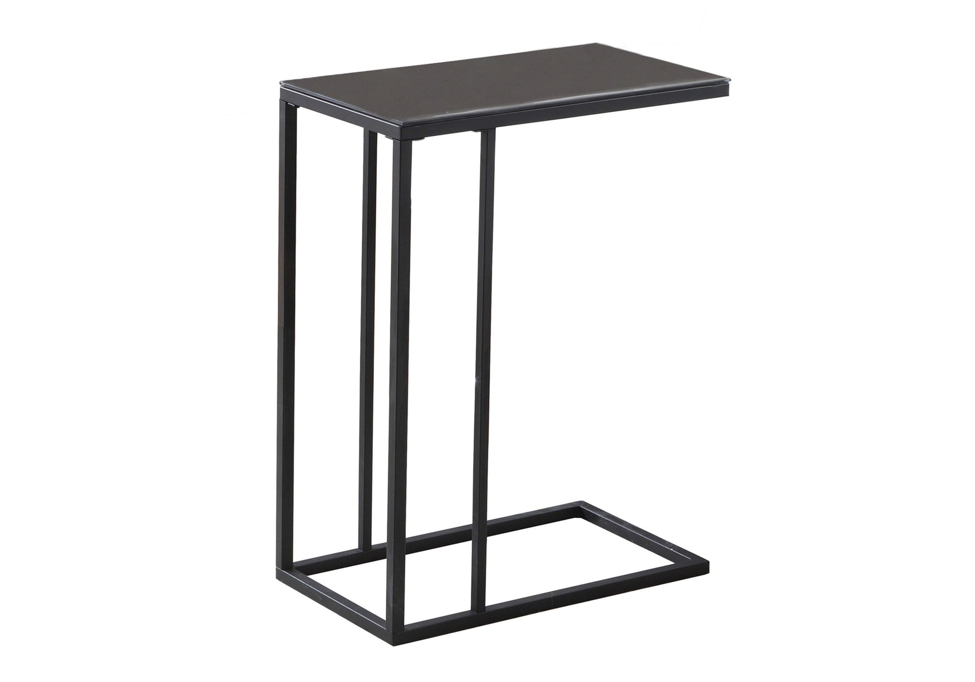 ACCENT TABLE - BLACK METAL / BLACK TEMPERED GLASS-Accent Table-DECOROLALA
