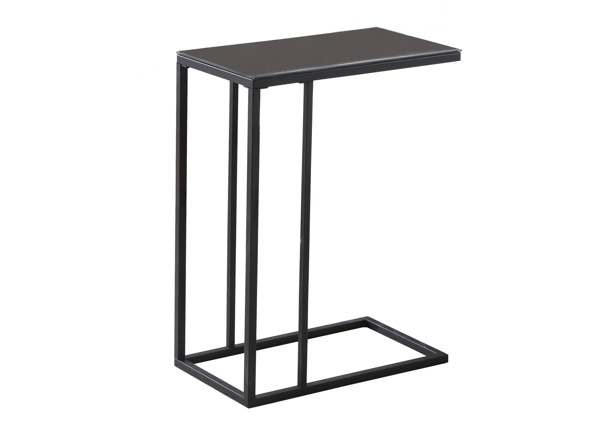 ACCENT TABLE - BLACK METAL / BLACK TEMPERED GLASS-Accent Table-DECOROLALA