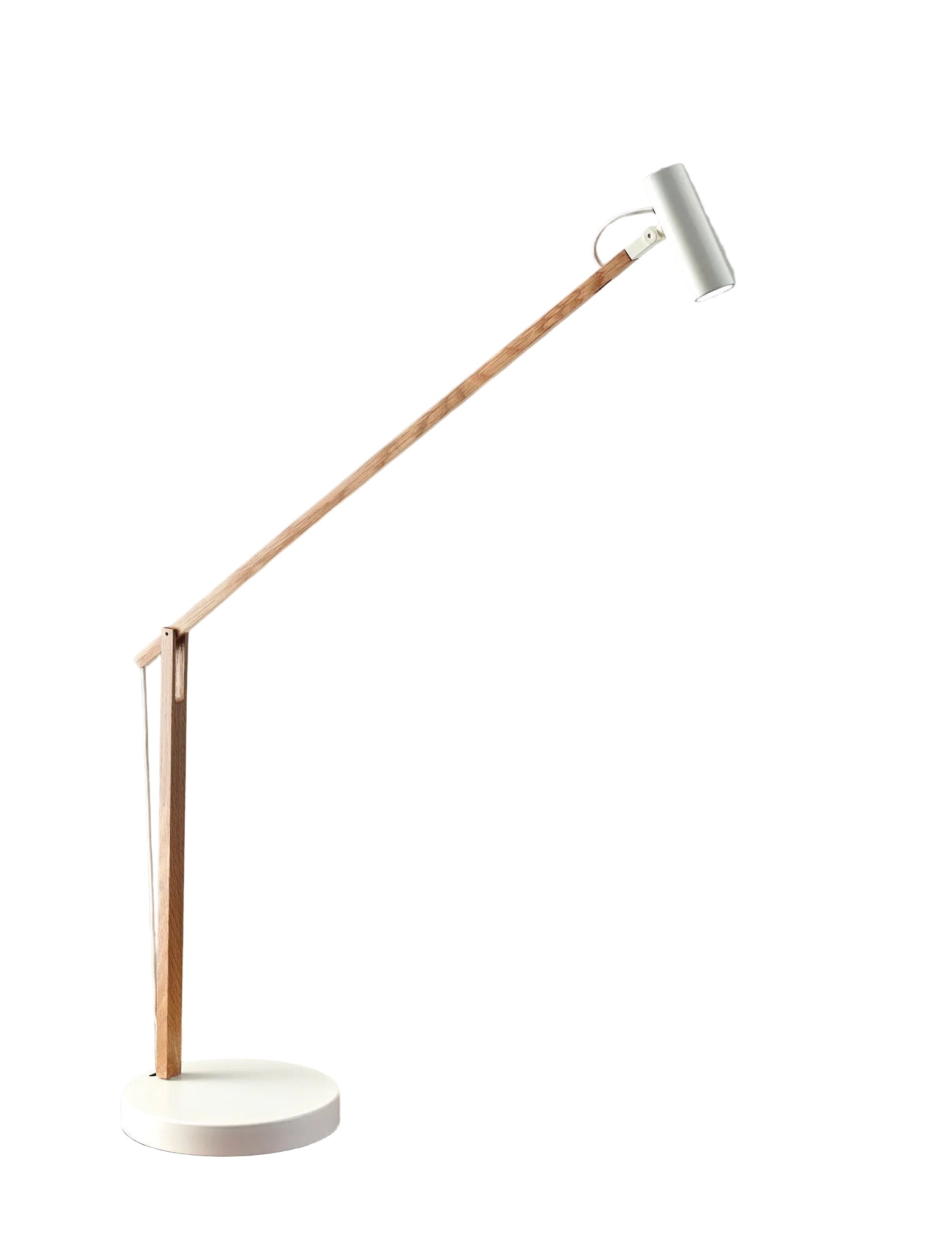 ADS360 Crane LED Desk Lamp - Natural Wood Adjustable-Lighting-DECOROLALA