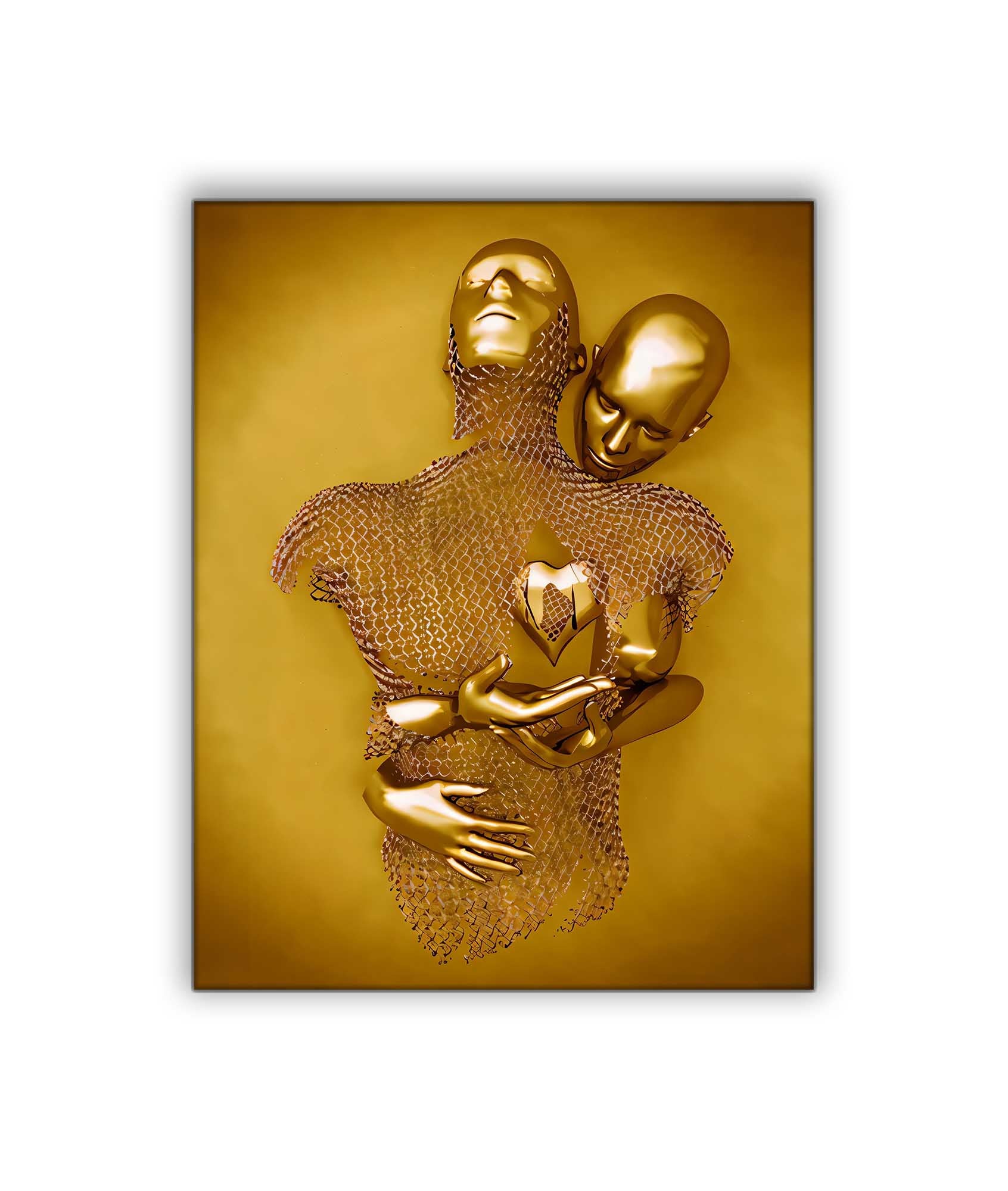 AI Love 36" x 48" Canvas Wall Art with Gold Varnish-Canvas Print-DECOROLALA