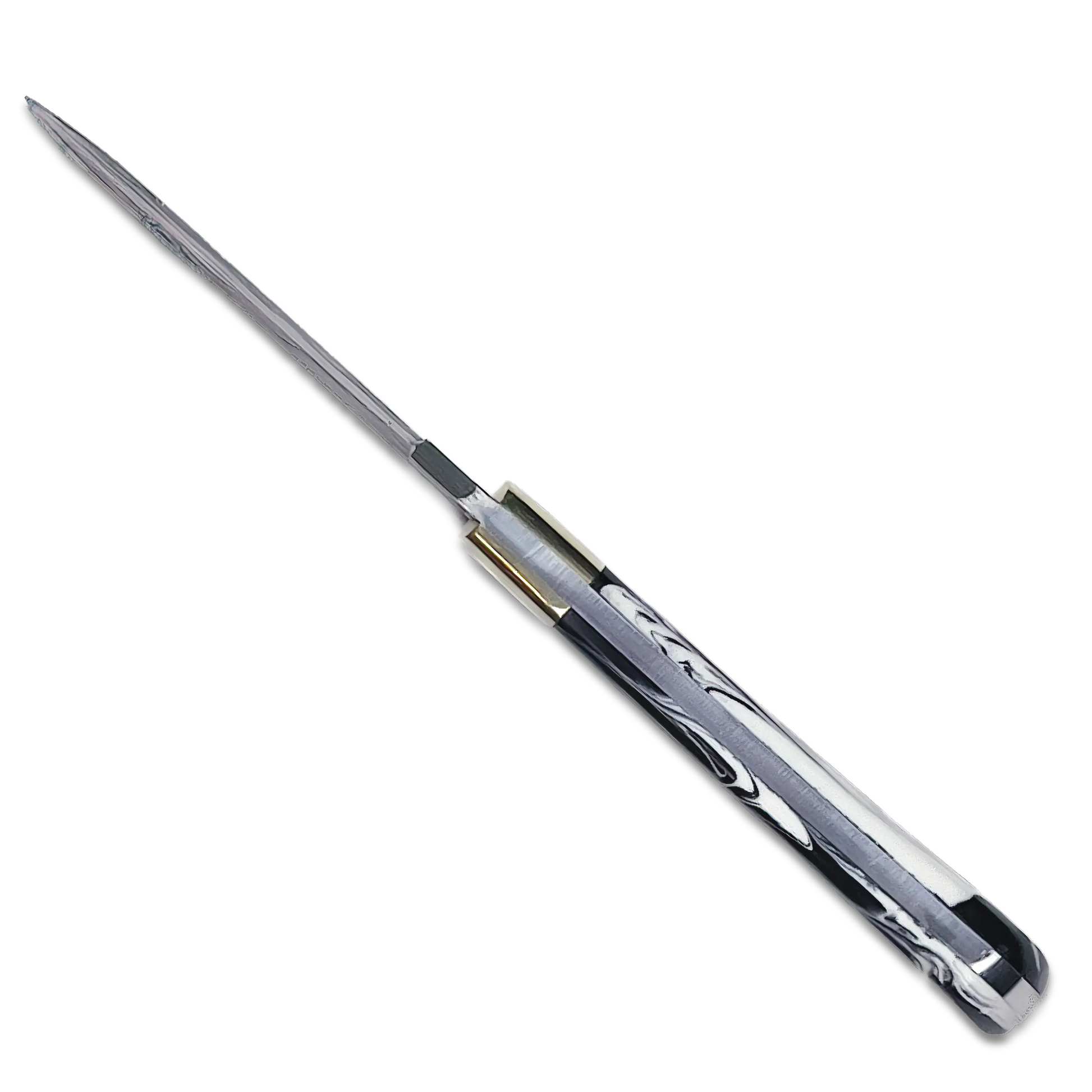 AKARI Skinner Black Knife 3.5 inch with Original Leather Sheath-Skinner Knife-DECOROLALA